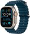 Apple Watch Ultra 2 (GPS + Cellular) 49mm Titanium Case with Blue Ocean Band with Blood Oxygen - Titanium - (2023)-Front_Standard