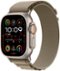 Apple Watch Ultra 2 (GPS + Cellular) 49mm Titanium Case with Olive Alpine Loop with Blood Oxygen - Medium - Titanium - (2023)-Front_Standard