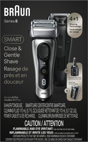 Braun Series 8 Electric Shaver with 5 in 1 SmartCare Center - Galvano Silver WORLDWIDE DELIVERY