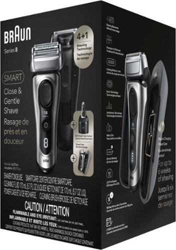 Braun Series 8 Electric Shaver with 5 in 1 SmartCare Center - Galvano Silver GLOBAL SHIPPING