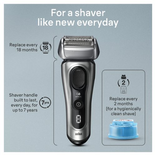 Braun Series 8 Electric Shaver with 5 in 1 SmartCare Center - Galvano Silver WHERE TO BUY