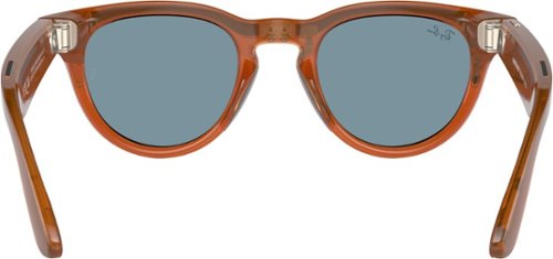 Ray-Ban Meta Headliner Smart Glasses with Meta AI, Audio, Photo, Video Compatibility - Blue Lenses - Shiny Caramel SHOP ONLINE