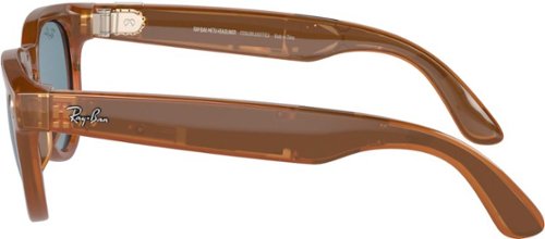 Ray-Ban Meta Headliner Smart Glasses with Meta AI, Audio, Photo, Video Compatibility - Blue Lenses - Shiny Caramel BUY ONLINE