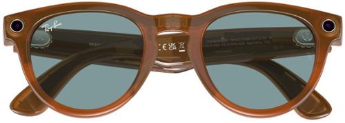 Ray-Ban Meta Headliner Smart Glasses with Meta AI, Audio, Photo, Video Compatibility - Blue Lenses - Shiny Caramel BUY IN EUROPE