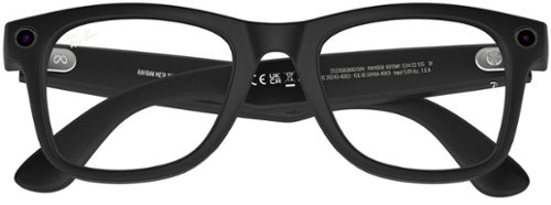 Ray-Ban Meta Wayfarer (Gen 1) Large Smart Glasses with Meta AI, Audio, Photo, Video Compatibility - Clear to Green Transitions Lenses - Matte Black BUY IN CANADA