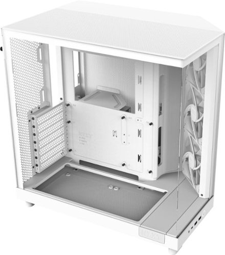 NZXT - H6 Flow ATX Mid-Tower Case with Dual Chamber - White