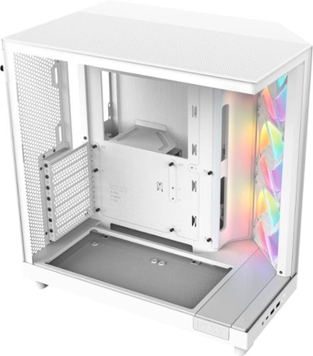 NZXT - H6 Flow RGB ATX Mid-Tower Case with Dual Chamber - White