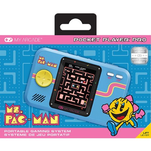 My Arcade Ms Pac-Man Pocket Player Pro - Pink & Blue GLOBAL SHIPPING