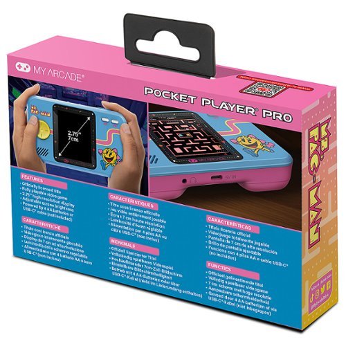 My Arcade Ms Pac-Man Pocket Player Pro - Pink & Blue WHERE TO BUY