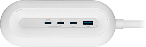 Insignia™ 6-in-1 70W Charging Station with 2 AC outlets, 3 USB-C and 1 USB ports for laptops, tablets, smartphones and more - White GLOBAL SHIPPING