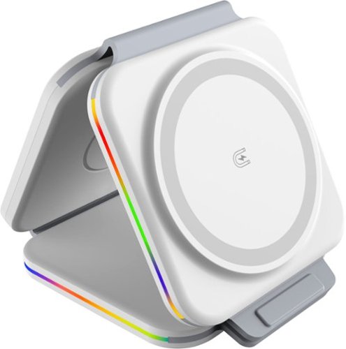 INTELLI Foldable 3-in-1 Wireless Charger with Magnetic Phone, Watch, and Headphone Charging - White HOW TO BUY