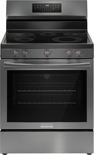 Frigidaire - Gallery 5.3 Cu. Ft. Freestanding Electric Total Convection Range - Black Stainless Steel