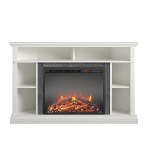 Ameriwood Home - Overland Electric Corner Fireplace for TVs up to 50" - White
