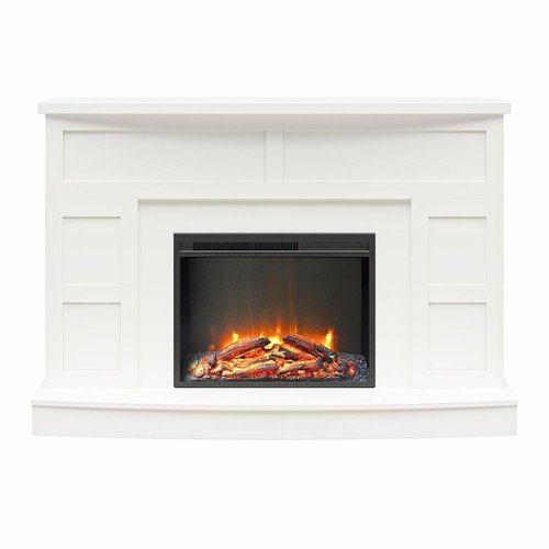 Ameriwood Home Barrow Creek Mantel with Fireplace - White