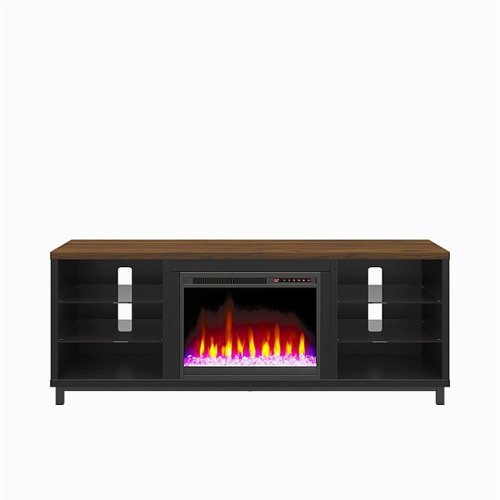 Ameriwood Home Lumina Deluxe Fireplace TV Stand for TVs up to 70" - Black