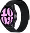 Samsung - BESPOKE Galaxy Watch6 Aluminum Smartwatch 40mm BT with Black Fabric Band (S/M) - Graphite-Front_Standard