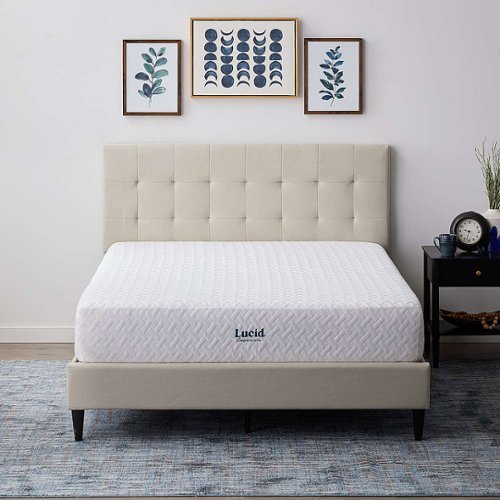 Lucid Comfort Collection - 10-inch Medium Firm Gel Memory Foam Mattress-Twin - White