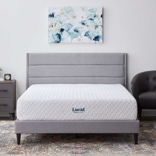 Lucid Comfort Collection - 12-inch Firm Gel Memory Foam Mattress - Cal King - White