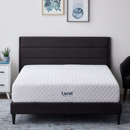 Lucid Comfort Collection - 12-inch Medium-Plush Gel Memory Foam Mattress-Twin - White