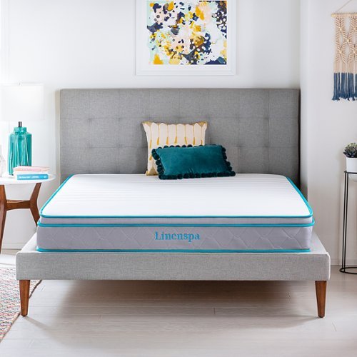 Linenspa Essentials - 8-inch Hybrid Bonnell Mattress - King - White