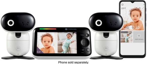 Motorola PIP1510-2 CONNECT 5 WiFi Video Baby Monitor with 2 Cameras - White WORLDWIDE DELIVERY