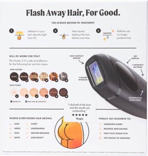Nood The Flasher 2.0 IPL Hair Reduction Device - White BUY IN MIDDLE EAST