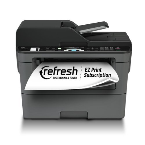 Brother - MFC-L2717DW Wireless Black-and-White All-in-One Laser Printer with up to 500 Pages of Bonus Toner Included - Black