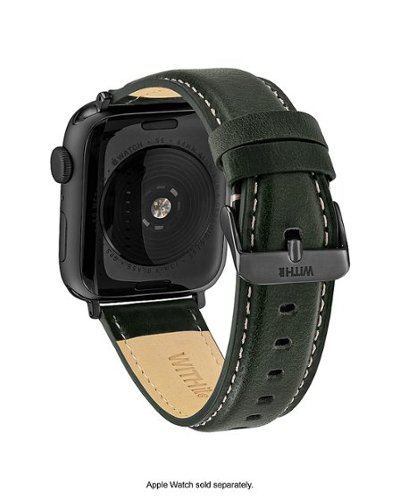 WITHit - Men's Smooth Leather Band for Apple Watch 42/44/45/Ultra/Ultra 2 (49mm) - Green