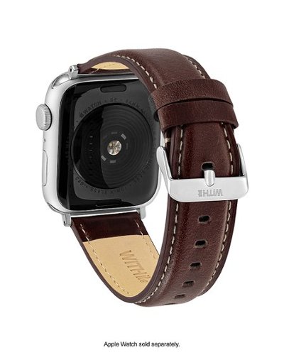 WITHit - Men's Smooth Leather Band for Apple Watch 42/44/45/Ultra/Ultra 2 (49mm) - Brown