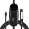 Lectron - Tesla Level 1 NEMA 5-15 Electric Vehicle (EV) Charger - up to 15A- 16' - Black-Front_Standard