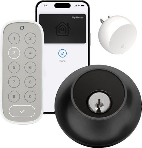  Level - Lock+ Connect with Keypad Smart Lock Bluetooth/Wi-Fi Replacement Deadbolt with App / Keypad / Key Access - Matte Black