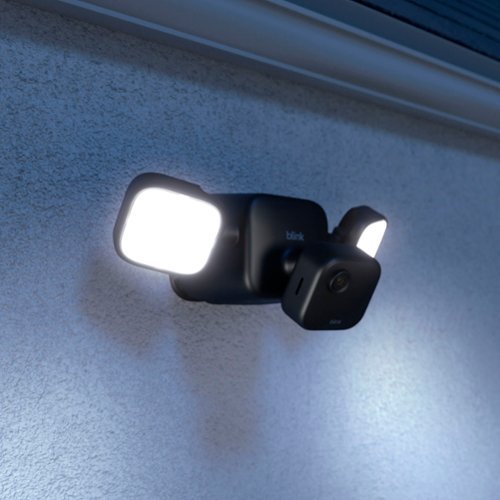 Blink - Cámara de seguridad de 1080p con 4 baterías para exteriores y reflector - Negro