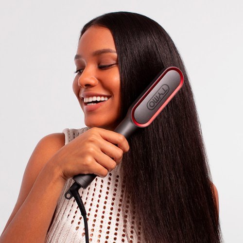 TYMO Ring Plus iONIC Hair Straightening Comb - Gray GLOBAL SHIPPING