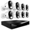 Night Owl - 12 Channel 8 Camera Indoor/Outdoor Wired 2K 2TB DVR Security System with 2-way Audio - White-Front_Standard