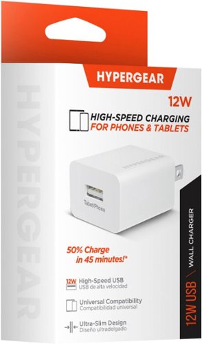 HyperGear High Speed 12W USB Wall Charger for iPhones & Tablets - White GLOBAL SHIPPING