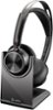 Poly - Voyager Focus 2 Wireless Noise Cancelling On-Ear Headset with Charge Stand - Black-Front_Standard