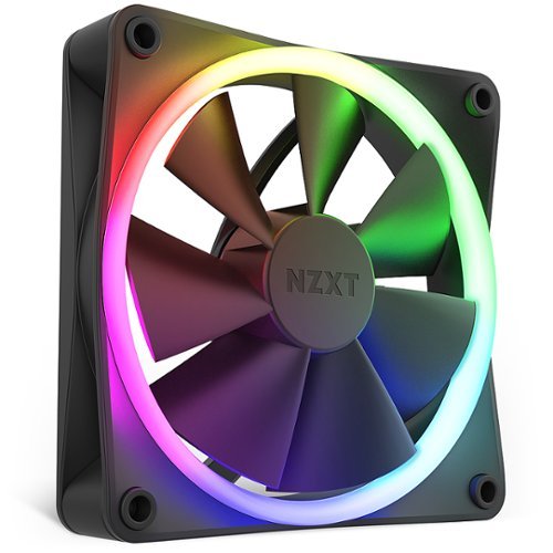 NZXT - F120 RGB 120mm Computer Case Fan with Fluid Dynamic Bearings - Black