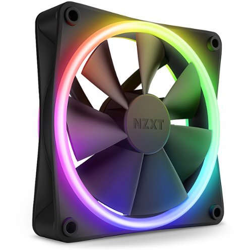 NZXT - F120 Duo RGB 120mm Computer Case Fan with Fluid Dynamic Bearings - Black