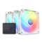 NZXT - F120 Core RGB 120mm Computer Case Fan with RGB Controller and Fluid Dynamic Bearings (3-pack) - White-Front_Standard