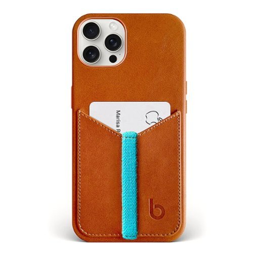 Bluebonnet - Leather Wallet Case for Apple iPhone 15 Pro - Saddle Tan
