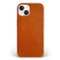 Bluebonnet - iPhone 16/15/14/13 Case Folio, Calfskin Leather, Magsafe Compatible, Wireless Charging, Designed for Organization - Saddle Tan-Front_Standard