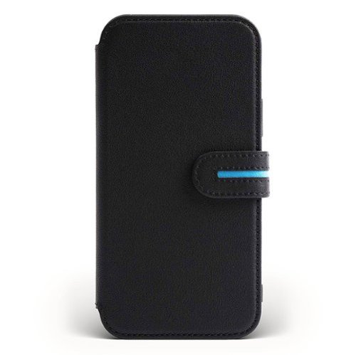 Bluebonnet - Leather Folio Case with MagSafe for Apple iPhone 15 Pro - Black