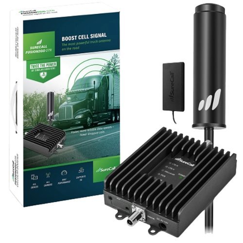SureCall - Fusion2Go OTR - Cell Phone Signal Booster for Trucks, Work Vans, Fleets, RVs and Large Vehicles - Black