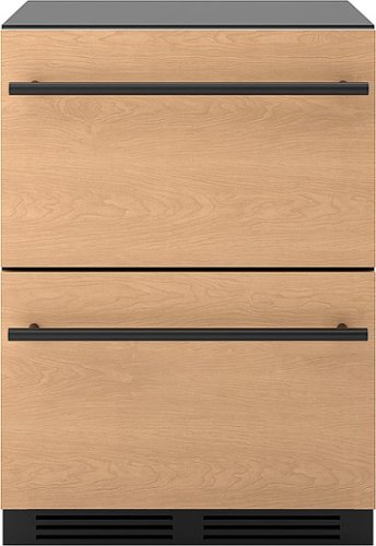 Zephyr - Presrv 5.1 Cu. Ft. Built-In Dual Zone Compact Refrigerator Drawers - Custom Panel Ready