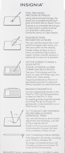 Insignia™ Active Stylus for iPad, iPad Pro, iPad Air and iPad mini - White SHOP ONLINE