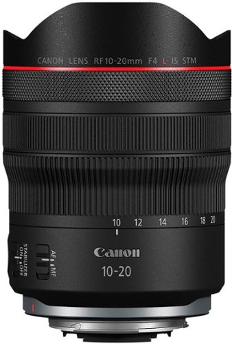Canon - RF10-20mm F4 L IS STM Ultra-Wide-Angle Lens for EOS R-Series Cameras - Black