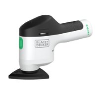 Black+Decker - Black+Decker reviva MAX 12V Cordless Detail Sander (1 x 12V Battery and 1 x Charger) - White, Black