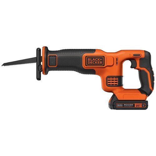 Black+Decker - Black+Decker MAX 20V Cordless Reciprocating Saw Kit (1 20V Battery and 1 x Charger) - Orange