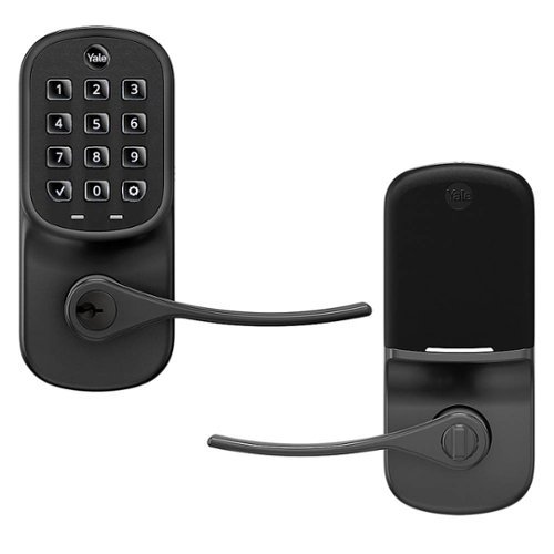 

Yale - Assure Lever Smart Lock Wi-Fi Replacement Handle with Keypad and App Access - Black Suede
