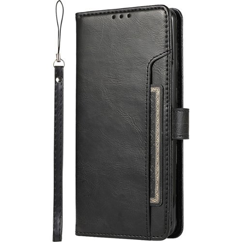 SaharaCase - Leather Folio Wallet Case for Samsung Galaxy S23 FE - Black